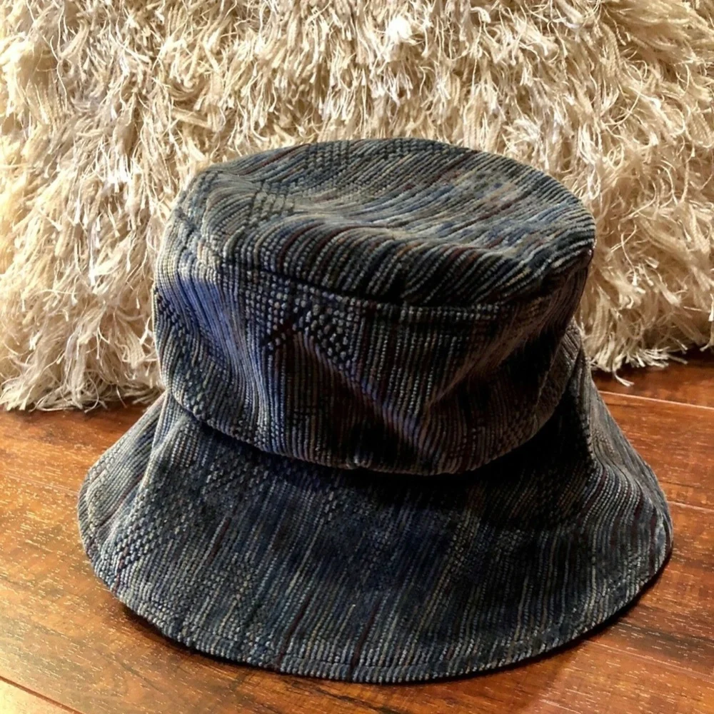 VINTAGE Bucket Crusher Fedora Cord Hat